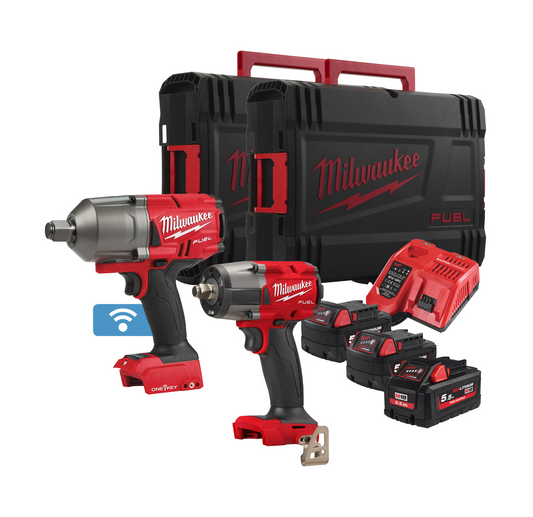 Schlagkraftpaket + 3 Akkus 5.5Ah + Milwaukee M18 FPP2AS-553X