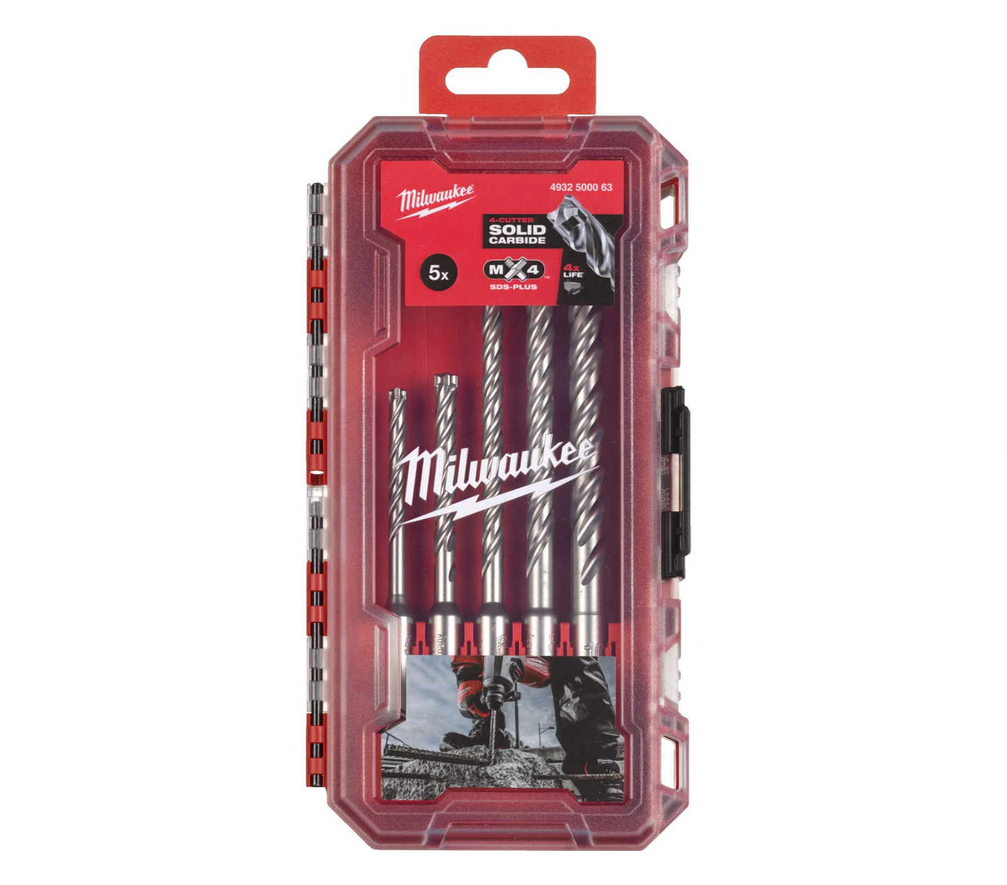 Estuche 5 brocas SDS-PLUS MX4 Milwaukee