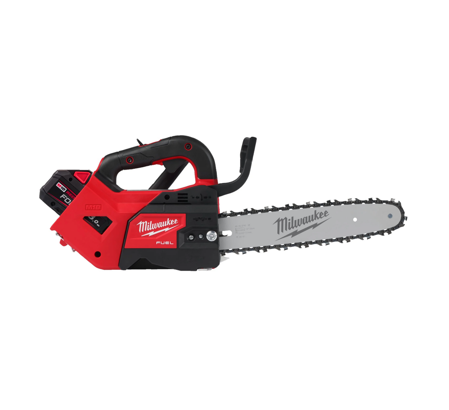 M18 30 cm Kettensäge mit 2 Akkus + Ladegerät Milwaukee M18 FTHCHS30-802
