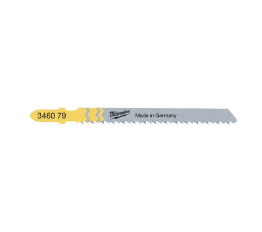 5er-Pack Stichsägeblätter für Arbeitsplatten und Laminat, 75 × 2,5 mm, T 101 BR, Milwaukee