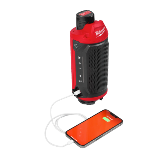 M12-Lautsprecher mit Bluetooth, kompatibel mit Milwaukee Packout M12 SPEJSG2-0