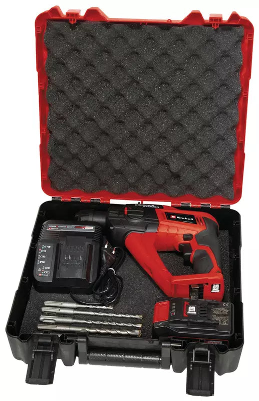 SDS-Plus 18V 1.2J SDS-Plus Hammerbohrer mit 1.5Ah Akku und Koffer Einhell TE-HD 18 Li Kit