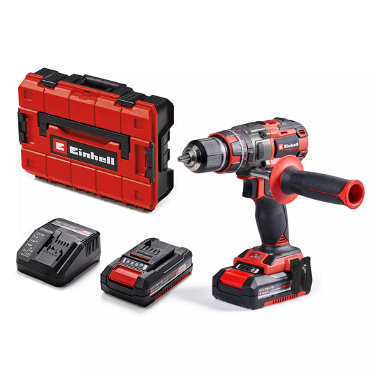 18-V-Schlagbohrschrauber + 2 Akkus mit 2 Ah + Ladegerät + Koffer Einhell TP-CD 18/80 Li-i BL