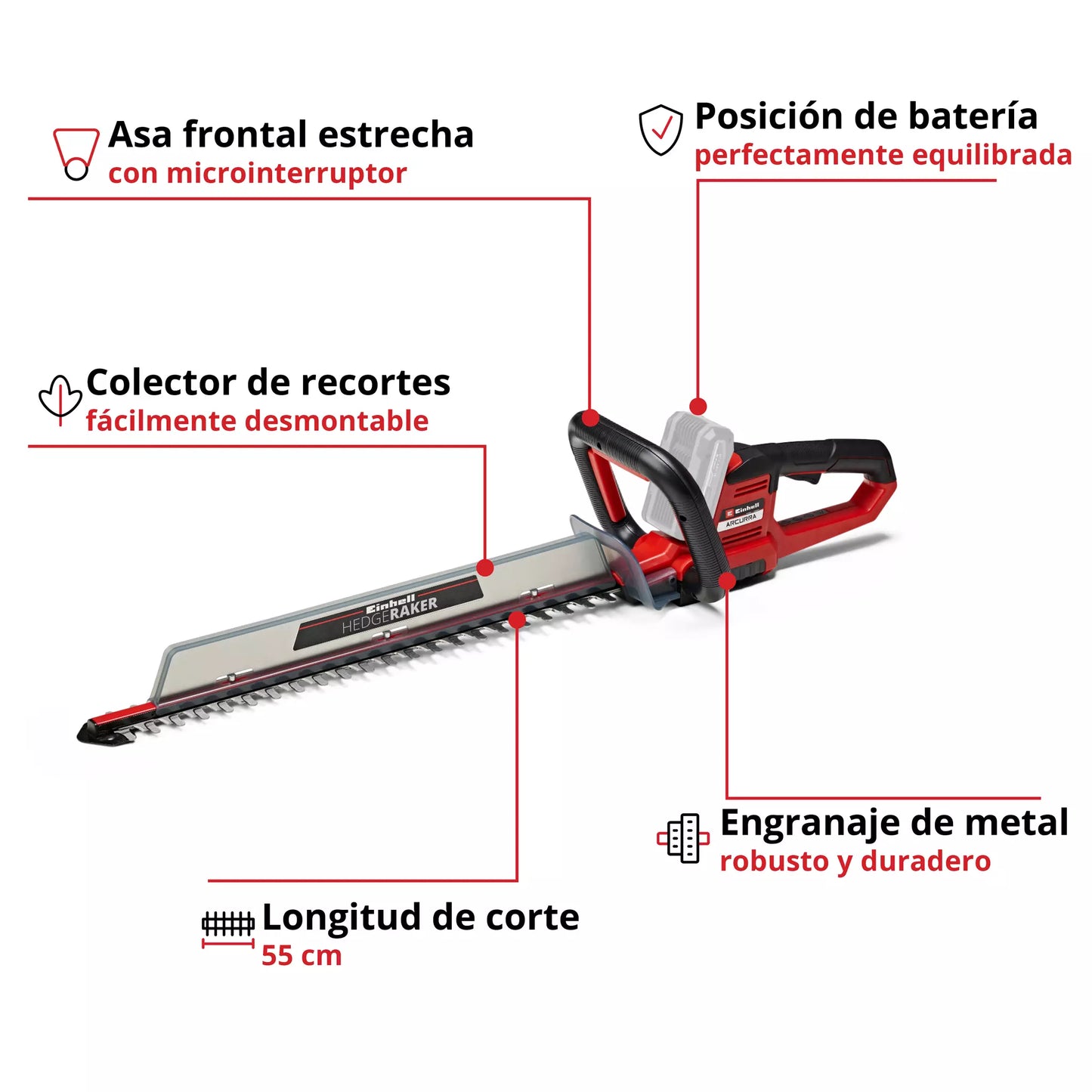 ARCURRA 18/55 Einhell Akku-Heckenschere