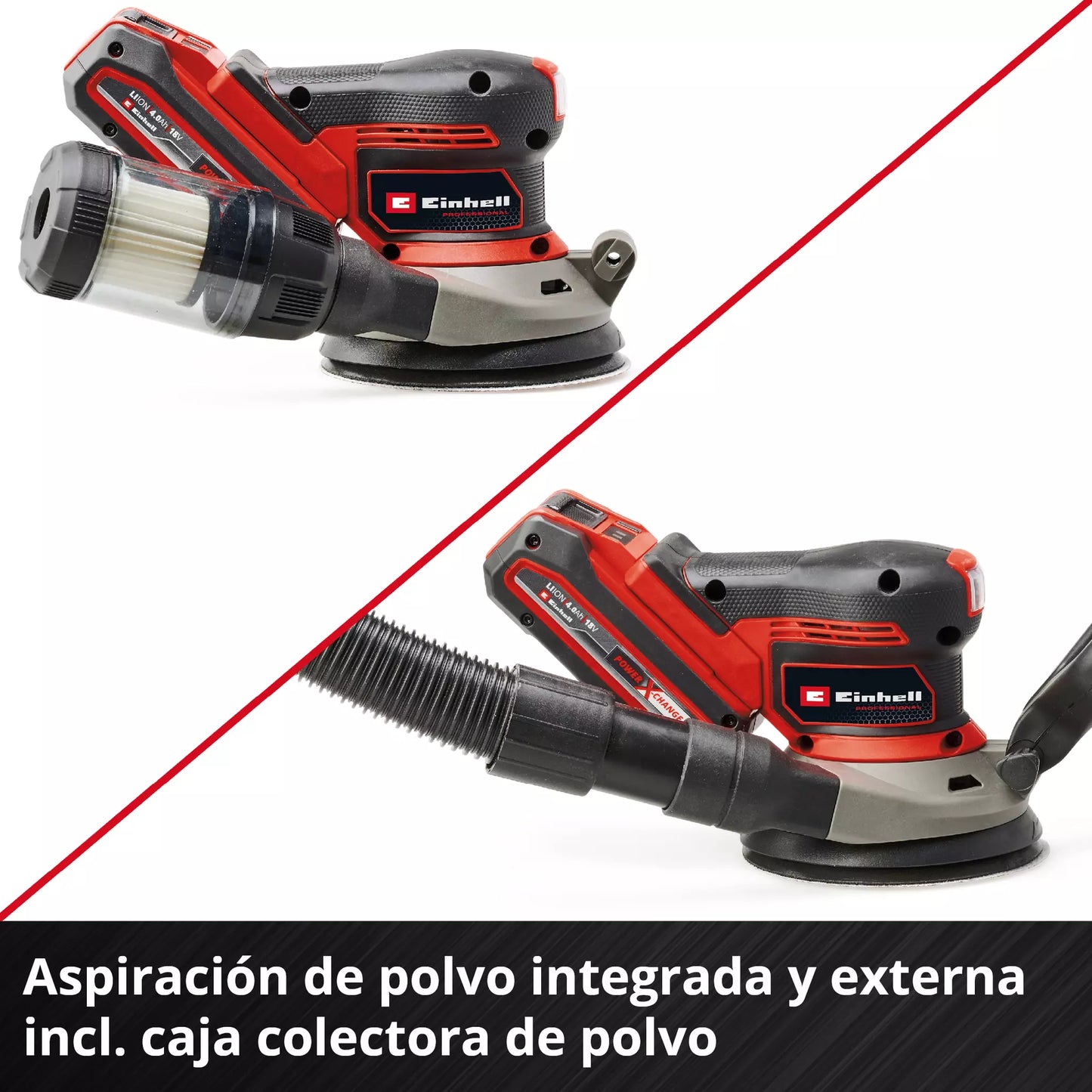 Lijadora excentrica 18V 125 mm Einhell TP-RS 18/32 Li BL - Solo
