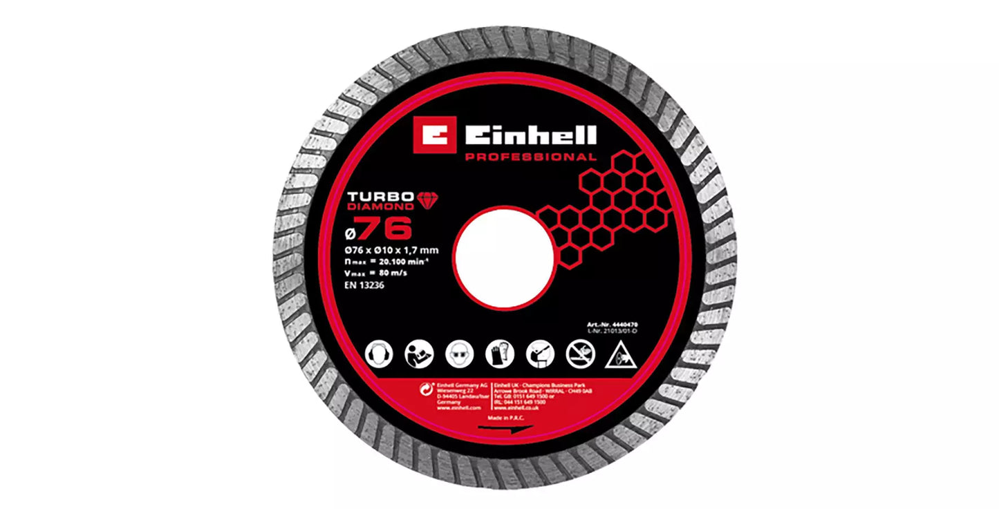 Einhell Diamanttrennscheibe 76 mm