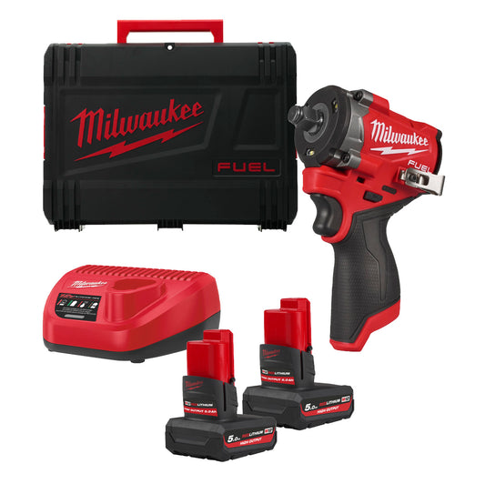 Schlagschrauber M12 + 2bat 5.0Ah + Ladegerät + Tragetasche Milwaukee M12 FCIWF12G3-502X