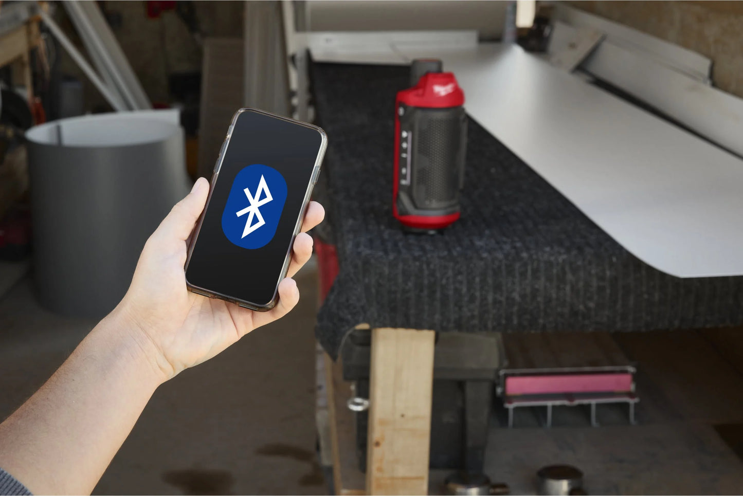 M12-Lautsprecher mit Bluetooth, kompatibel mit Milwaukee Packout M12 SPEJSG2-0