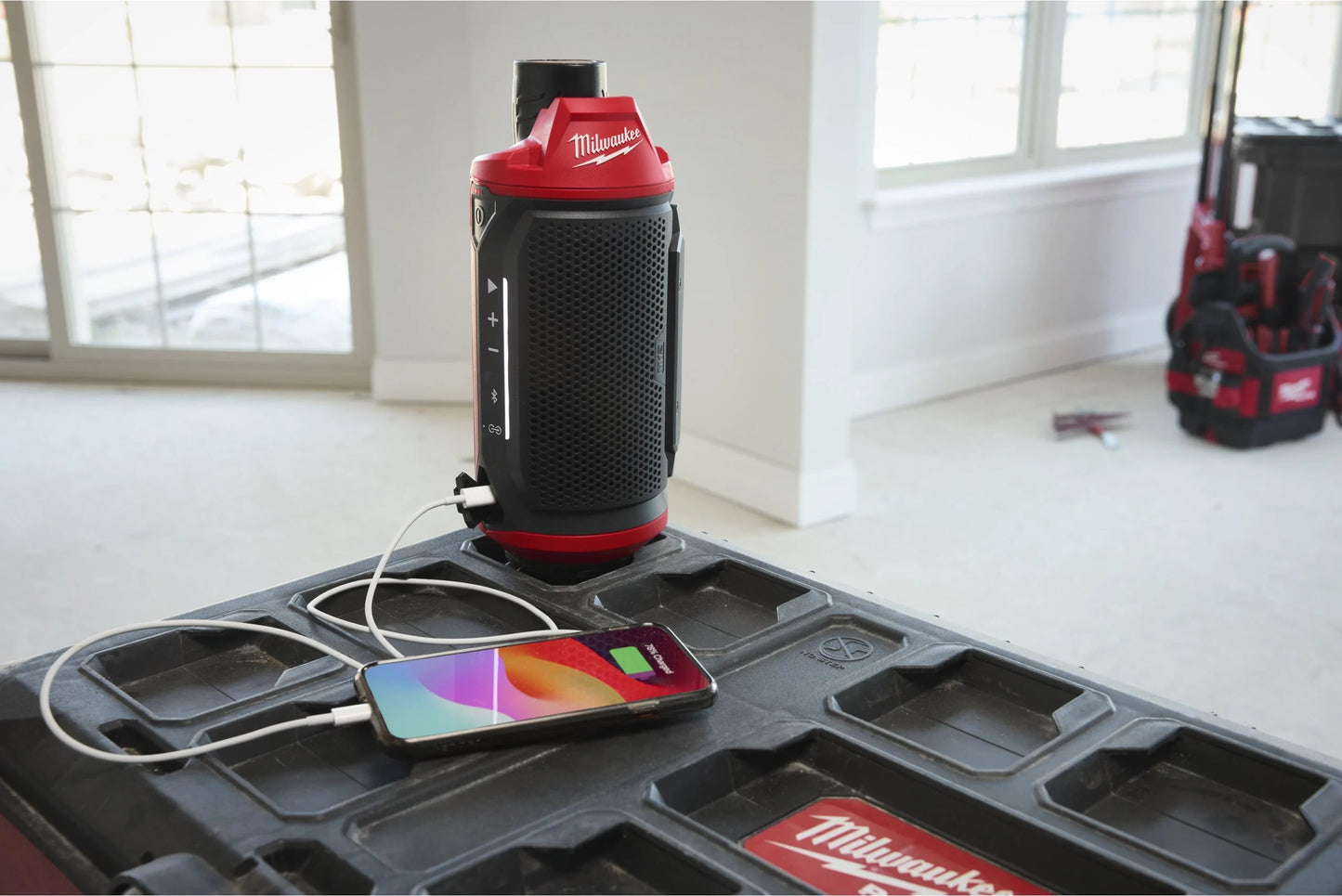 M12-Lautsprecher mit Bluetooth, kompatibel mit Milwaukee Packout M12 SPEJSG2-0