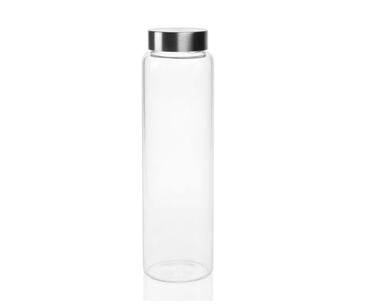 Glasflasche mit Edelstahldeckel 1 l Andrea House