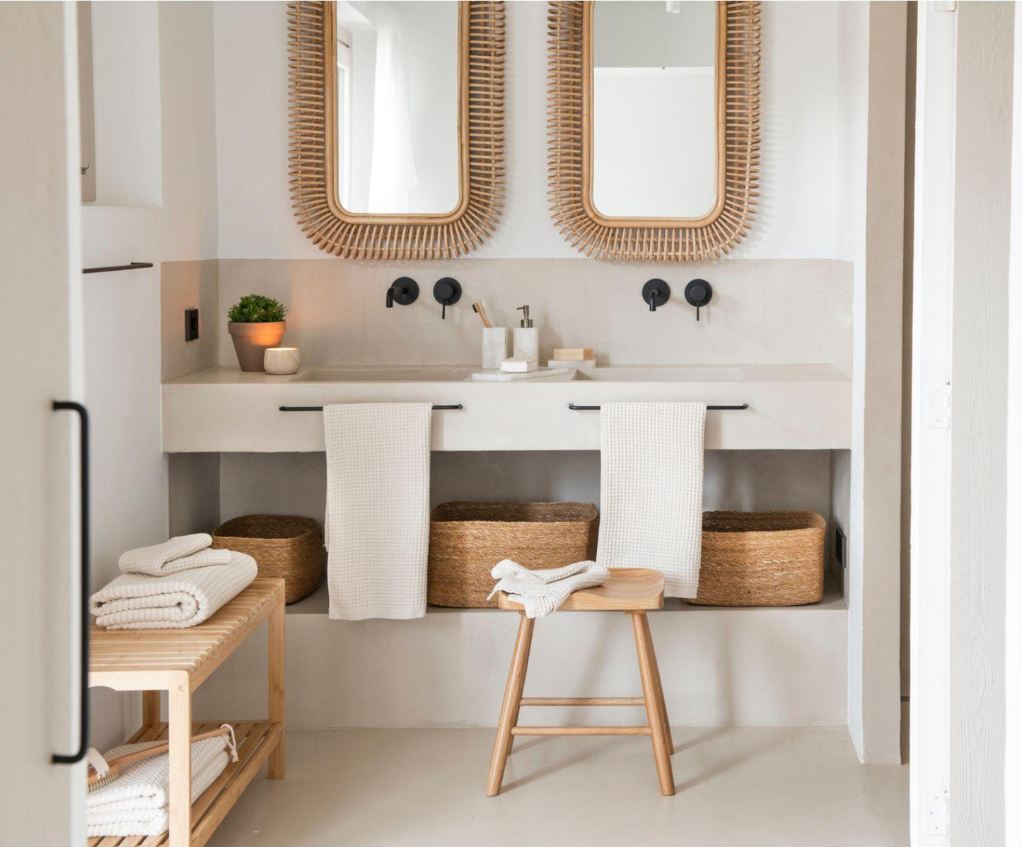 Hocker aus Eichenholz Andrea House