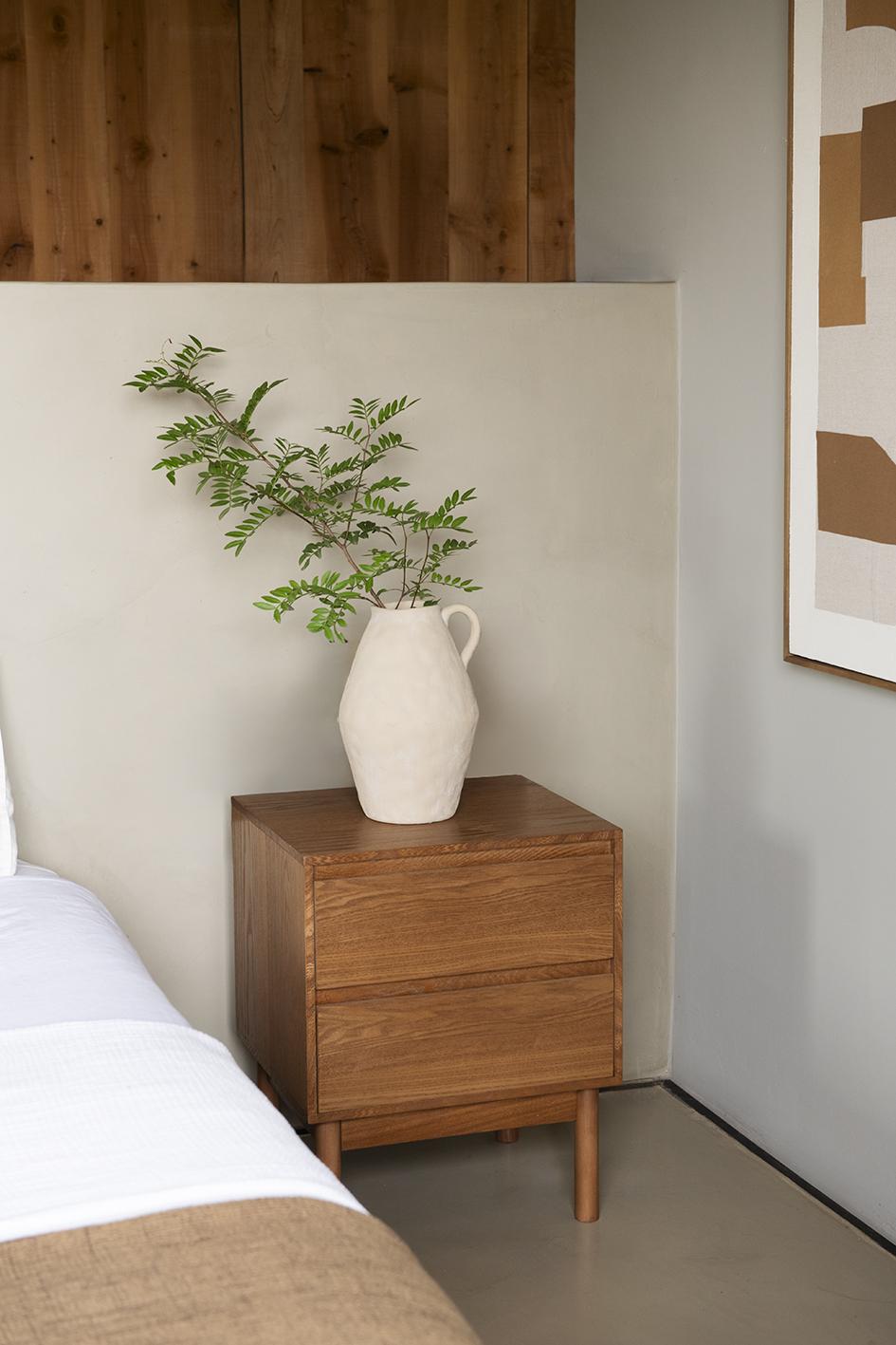 Jarrón beige de gres Masaka 30cm Andrea House