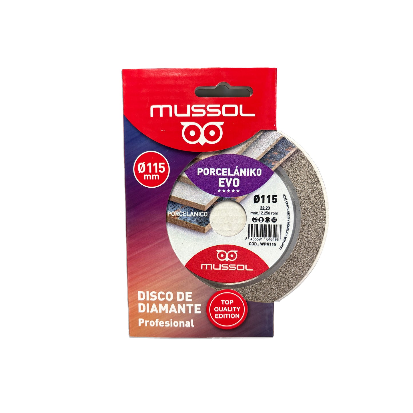 Diamant-Porzellan-Scheibe EVO 115 mm Mussol