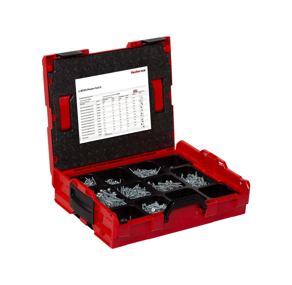 Kit PowerFast II L-BOXX 102 1.800 Schrauben + ProfiBit-Set, 10-teilig, Fischer