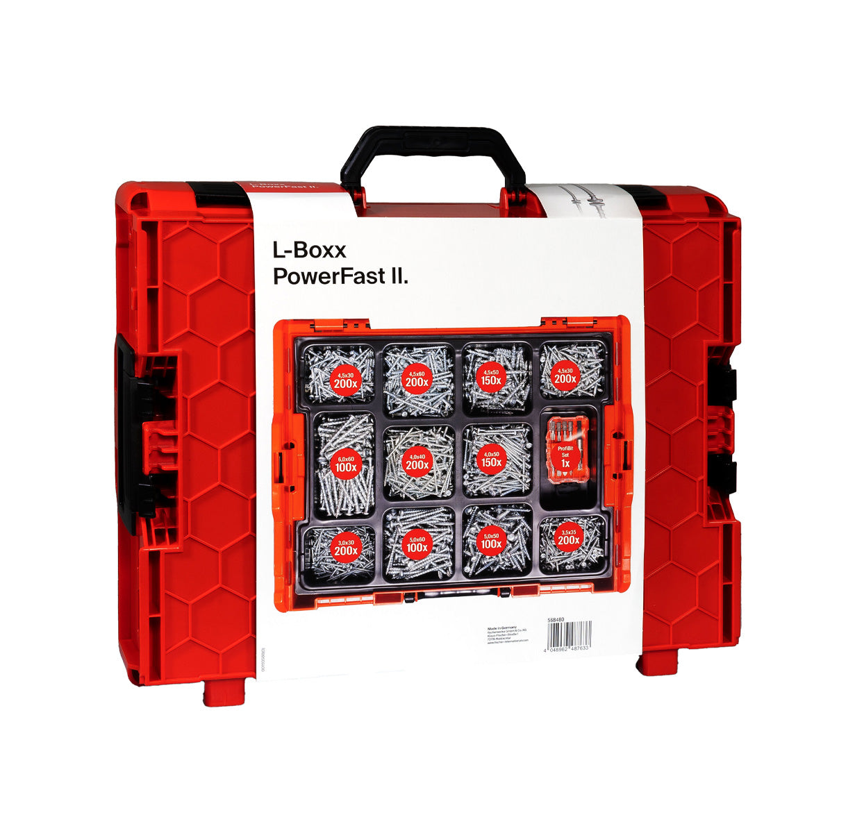 Kit PowerFast II L-BOXX 102 PH 1.800 Schrauben + ProfiBit-Set, 10-teilig, Fischer