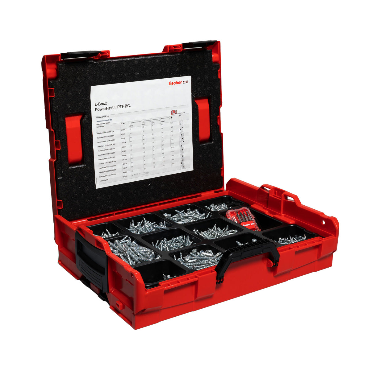 Kit PowerFast II L-BOXX 102 PH 1.800 Schrauben + ProfiBit-Set, 10-teilig, Fischer