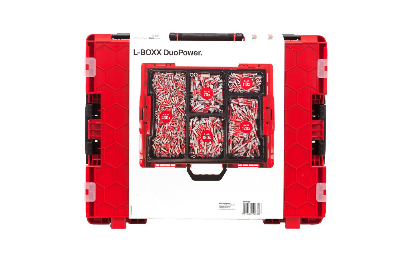 L-BOXX Sortiment Dübel DuoPower 910 Stück Fischer