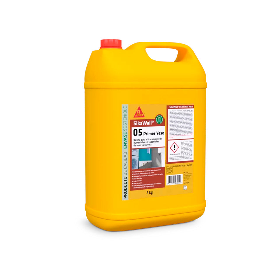 Resina acrílica para el tratamiento de yeso SikaWall-05 Primer Yeso 5kg Sika
