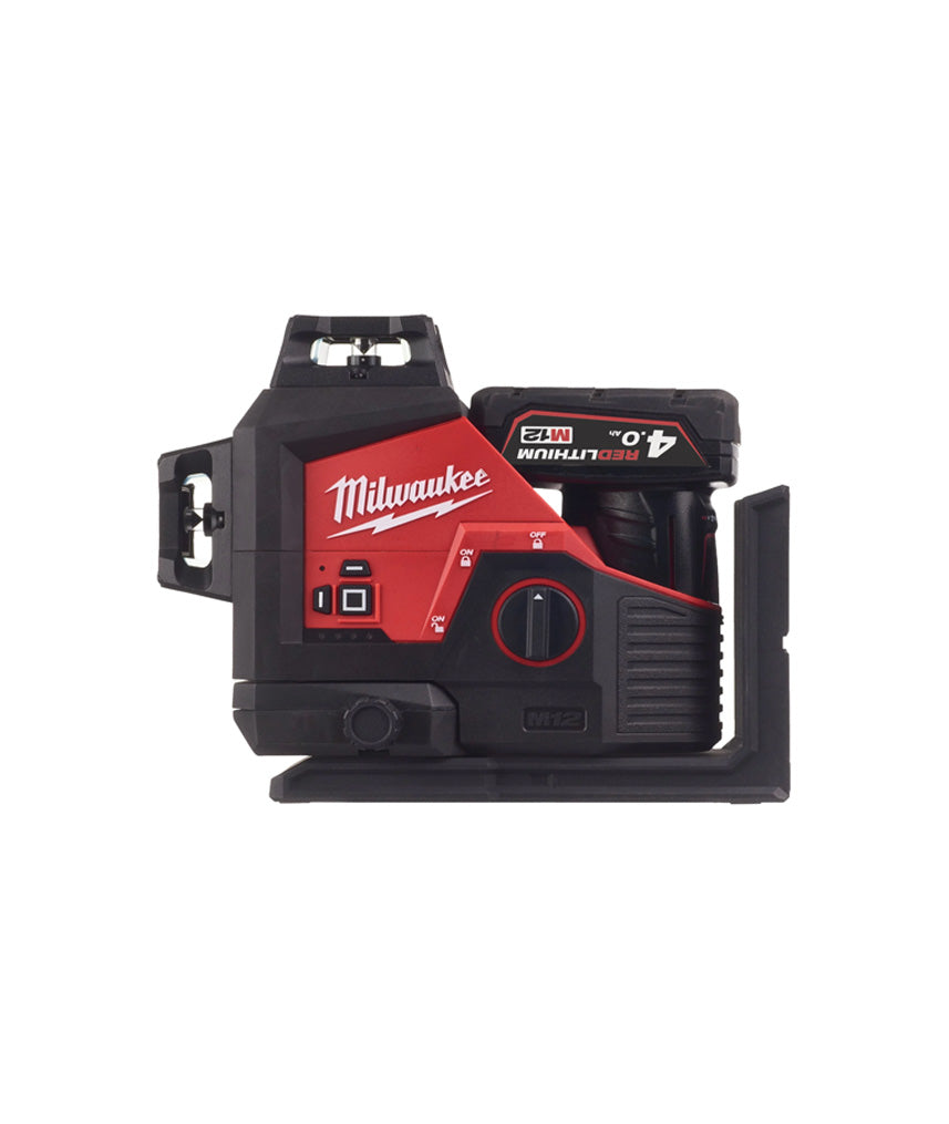 3-Linien-Lasernivellier grün M12 Akku + Ladegerät + Tragetasche Milwaukee M123PL-401C