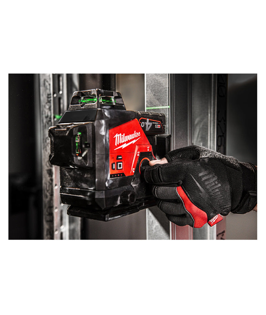 3-Linien-Lasernivellier grün M12 Akku + Ladegerät + Tragetasche Milwaukee M123PL-401C