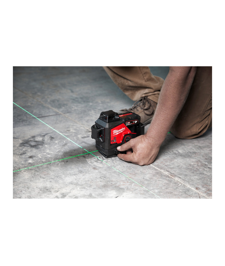 3-Linien-Lasernivellier grün M12 Akku + Ladegerät + Tragetasche Milwaukee M123PL-401C