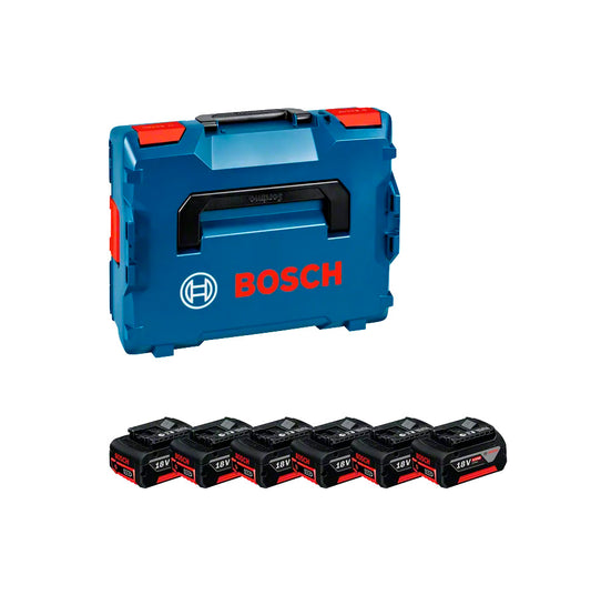 Pack 18V mit 6 Batterien 4Ah mit Bosch Koffer