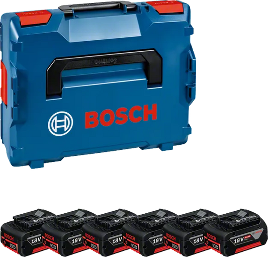 Pack 18V mit 6 Batterien 4Ah mit Bosch Koffer