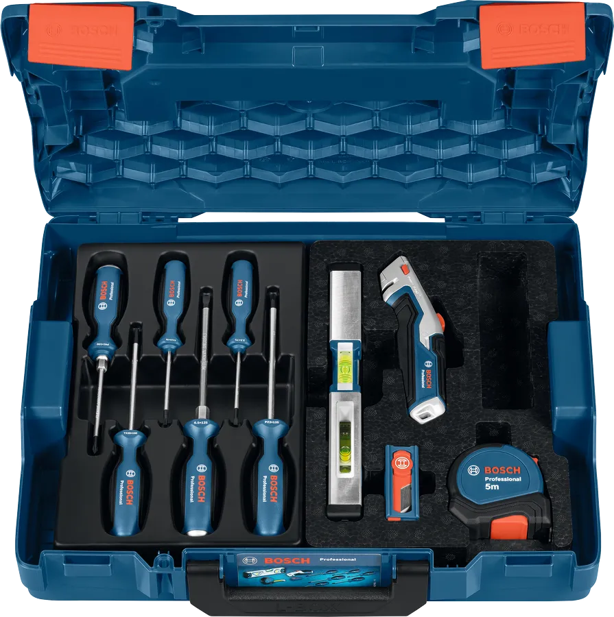 PRO Bosch Schraubendreher- und Handwerkzeug-Set, 19-teilig, mit Koffer