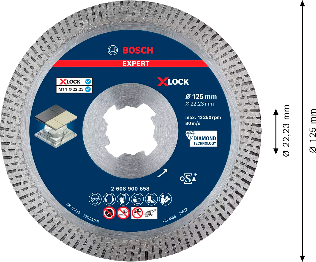 Diamantschleifscheibe 125mm Expert Hard Ceramic Bosch