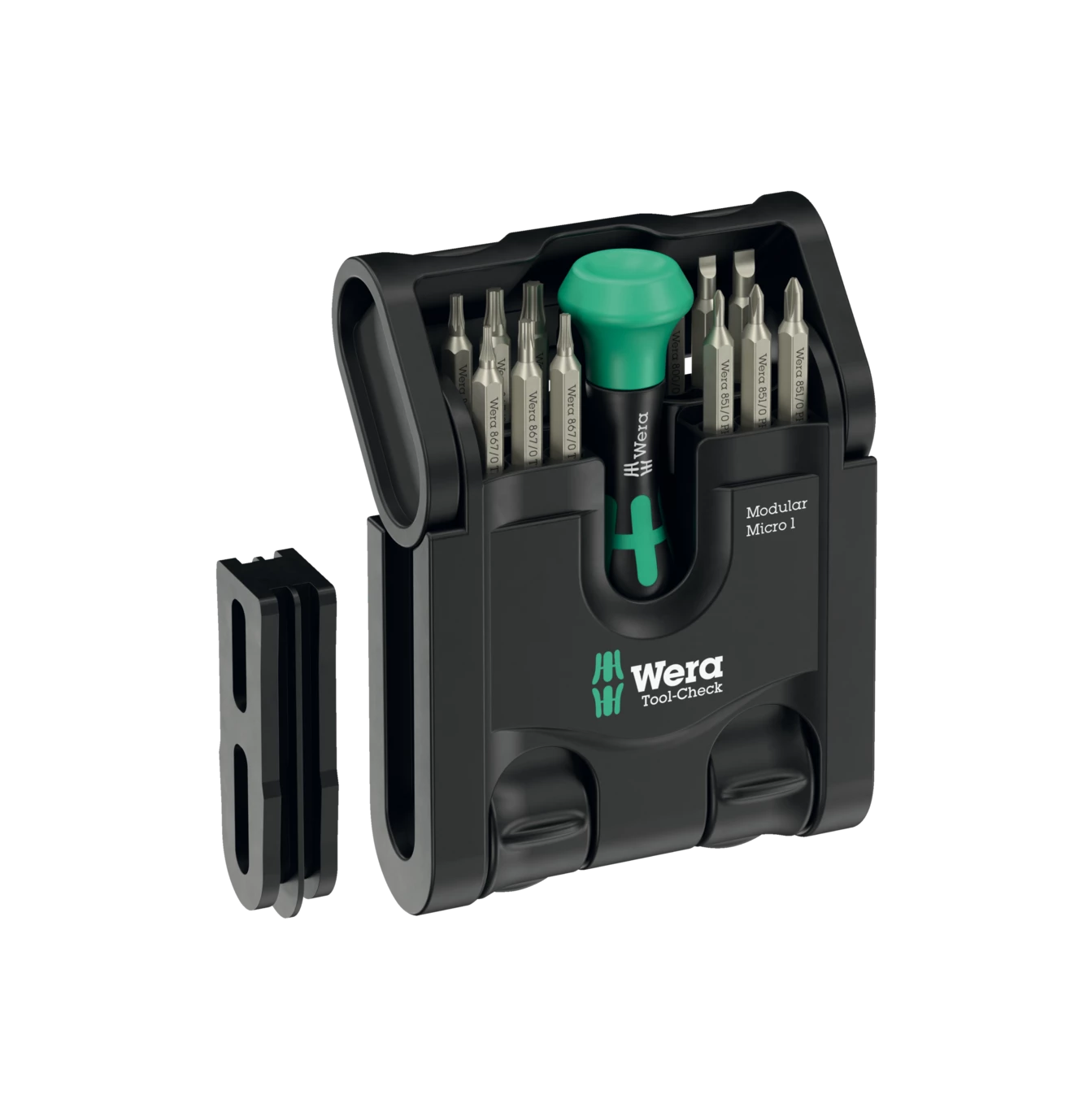 Tool-Check Modular Micro 1 Kompaktes 21-teiliges Set mit Kraftform-Bithalter Wera 049002