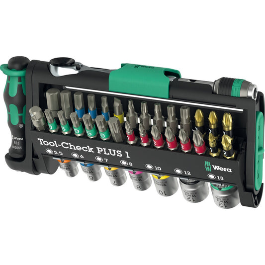 Ratschensatz mit Steckschlüsseln und Bits 39-teilig Tool-Check PLUS 1 Wera 049055